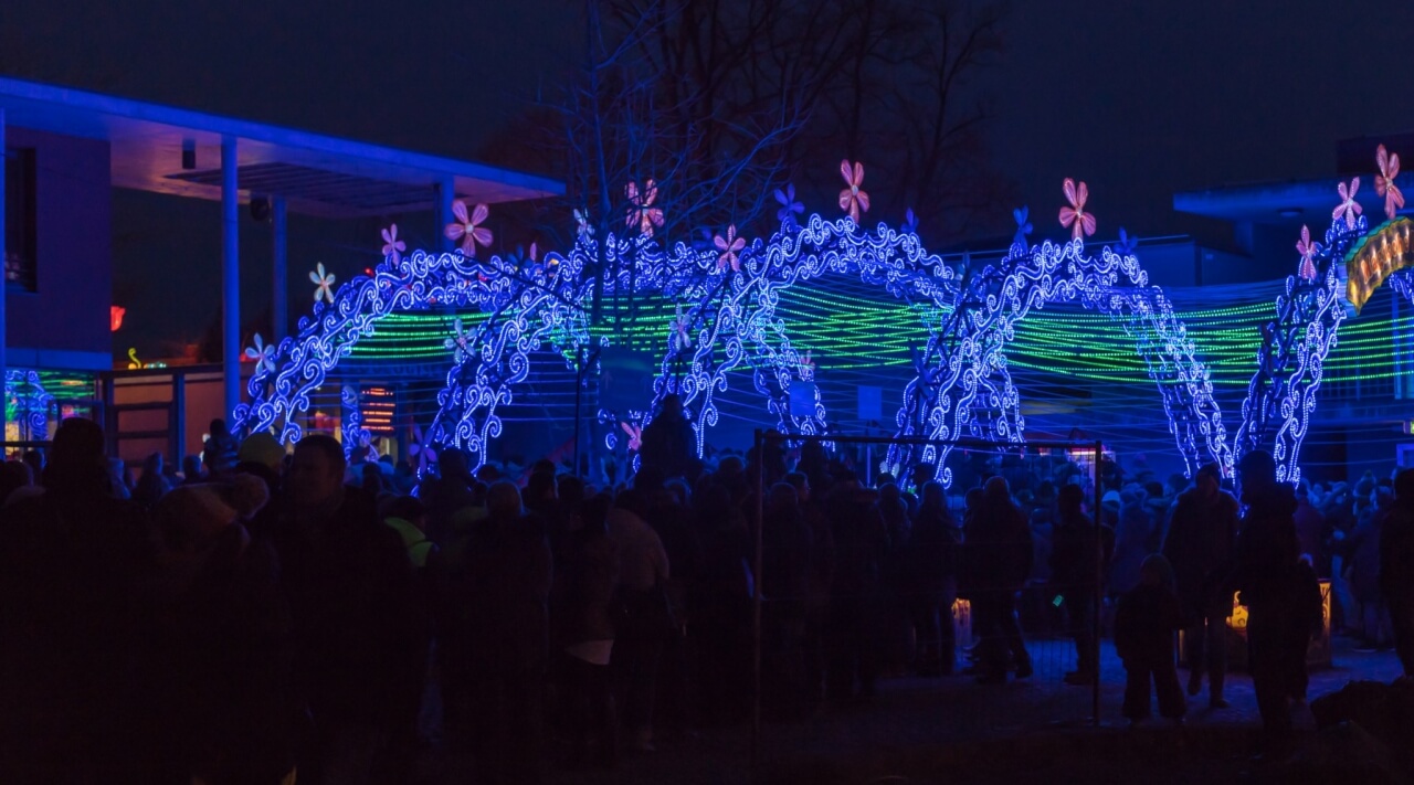 Besucherrekord zu Magischen Lichterwelten - Bergzoo Halle