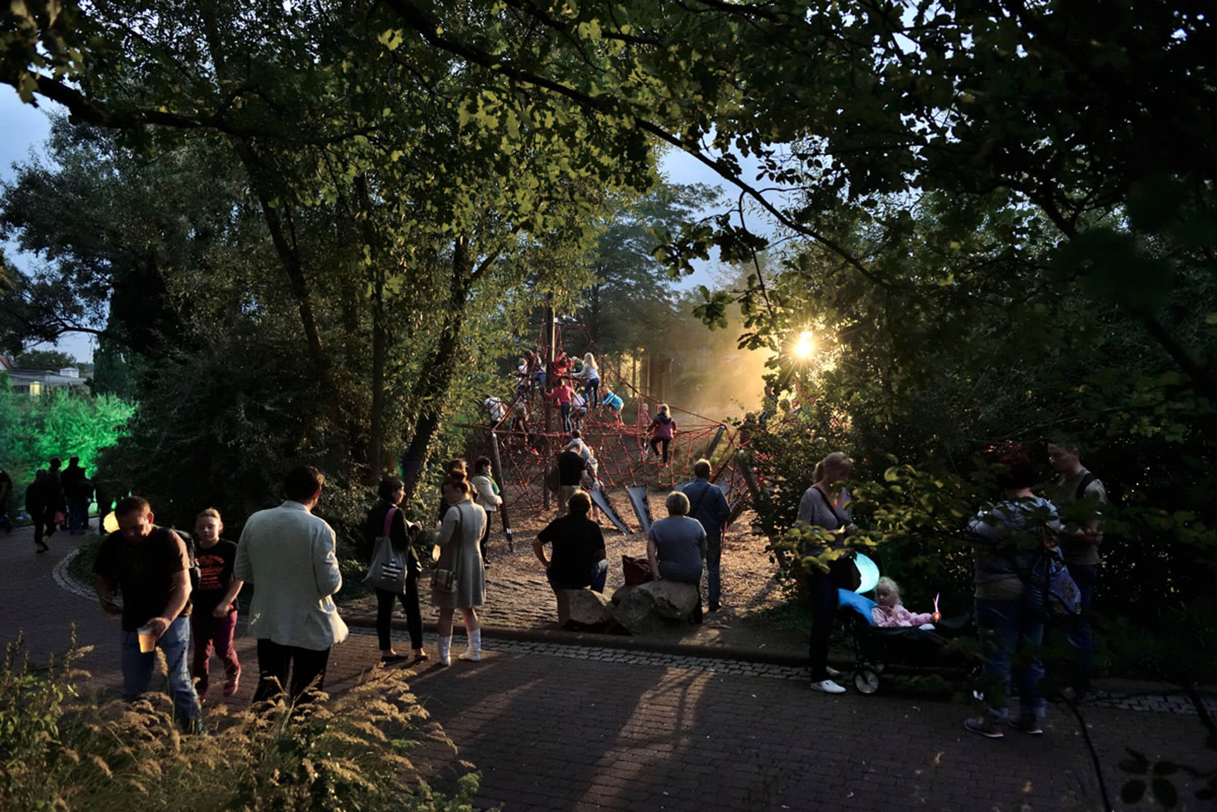 Die große Zoonacht im Bergzoo Halle am 6. August 2016.